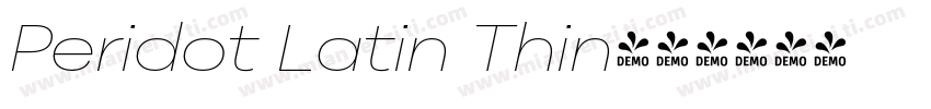Peridot Latin Thin字体转换